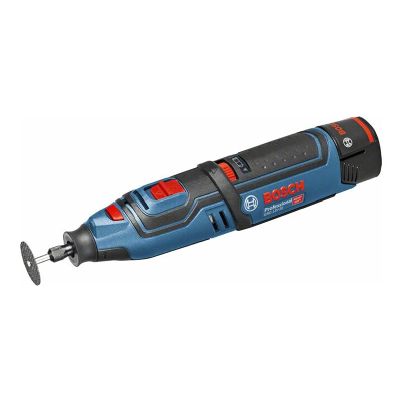 Bosch Akku-Rotationswerkzeug GRO 12V-35 mit 2 x 2,0 Ah Li-Ion Akku L-BOXX