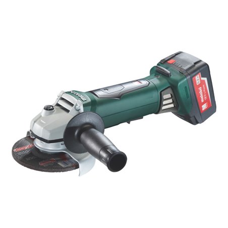 Metabo Akku-Winkelschleifer WP 18 LTX 125 Quick Kunststoffkoffer + 2x18V/5.2Ah Li-Ion + ASC 30-36 V