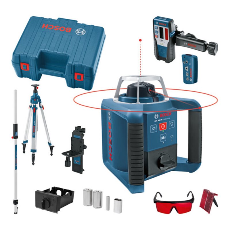 Bosch Rotationslaser GRL 300 HV mit RC 1 WM 4 LR 1 BT 300 HD und GR 240
