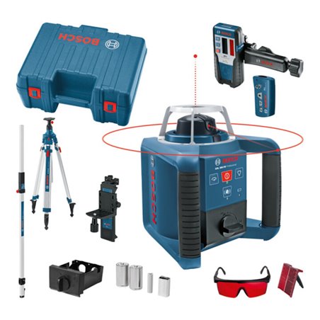 Bosch Rotationslaser GRL 300 HV mit RC 1 WM 4 LR 1 BT 300 HD und GR 240