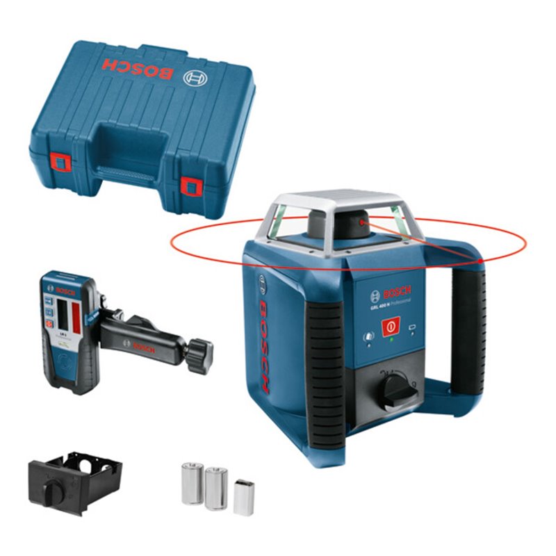 Bosch Rotationslaser GRL 400 H mit Laserempfänger LR 1 und Transportkoffer
