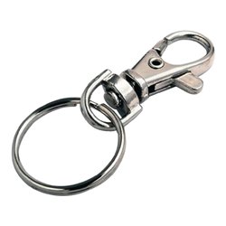 Mini-Karabinerhaken m.Schlüsselring STA vern.