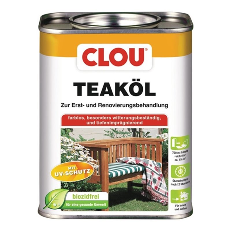 Teaköl farblos 0,75l Dose CLOU