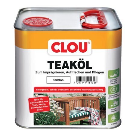 Teaköl farblos 2,5l Dose CLOU