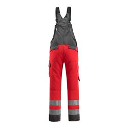 Mascot Latzhose Gosford hi-vis rot/dunkelanthrazit