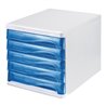 helit Ablagebox m.5 Schubl.Ku.grau/Front blau H.245xB.265xT.340mm stapelbar