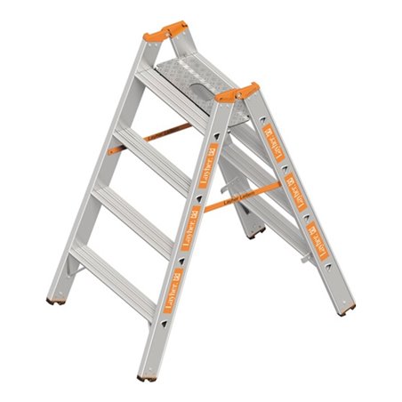 Schwerlasttritt Stufen 4 Plattformhöhe 950mm Alu.beids.begehbar LAYHER