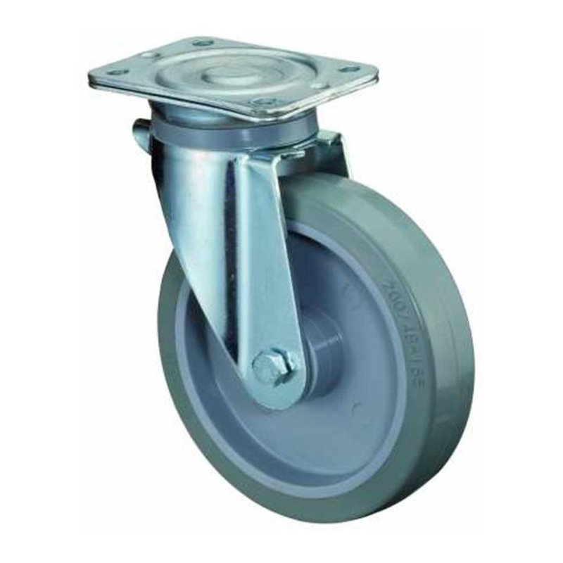 Lenkrolle, Rollenlager, Platte, 100, dunkelgrau 