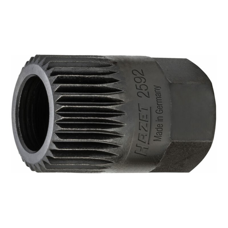 HAZET Keil(rippen)riemenscheibe-Adapter 2592 Außen-Sechskant 17 mm Vielzahn Profil 19.6
