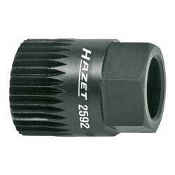 HAZET Keil(rippen)riemenscheibe-Adapter 2592 Außen-Sechskant 17 mm Vielzahn Profil 19.6