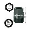 HAZET Keil(rippen)riemenscheibe-Adapter 2592 Außen-Sechskant 17 mm Vielzahn Profil 19.6