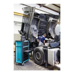 HAZET Werkstattwagen Assistent 179-10 Schubladen flach: 8 x 80 x 527 x 398 mm Schubladen hoch: 2 x 165 x 527 x 398 mm