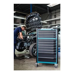 HAZET Werkstattwagen Assistent 179-10 Schubladen flach: 8 x 80 x 527 x 398 mm Schubladen hoch: 2 x 165 x 527 x 398 mm