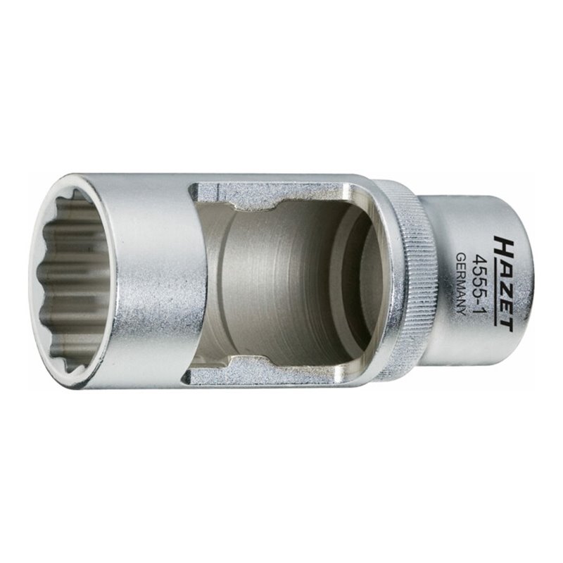 HAZET Einspritzdüsen-Werkzeug 4555-1 Vierkant hohl 12,5 mm (1/2 Zoll) Außen-Doppel-Sechskant Profil 27