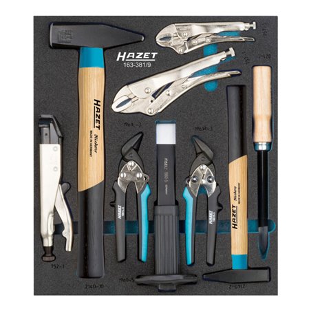 HAZET Karosserie-Ergänzungs-Satz 163-381/9 Anzahl Werkzeuge: 9