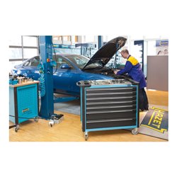 HAZET Werkstattwagen Assistent 179XXL-6 Schubladen flach: 3 x 80 x 871 x 398 mm Schubladen hoch: 3 x 165 x 871 x 398 mm