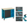 HAZET Fahrbare Werkbank mit Sortiment 177W-7/169 Schubladen flach: 6 x 80 x 527 x 348 mm Schubladen hoch: 1 x 165 x 527 x 348 mm