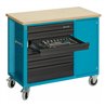 HAZET Fahrbare Werkbank mit Sortiment 177W-7/169 Schubladen flach: 6 x 80 x 527 x 348 mm Schubladen hoch: 1 x 165 x 527 x 348 mm