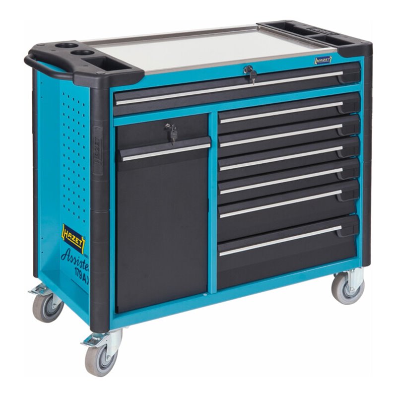 HAZET Werkstattwagen Assistent 179AXXL-7 Schubladen flach: 4 x 80 x 527 x 398 mm Schubladen hoch: 2 x 165 x 527 x 398 mm