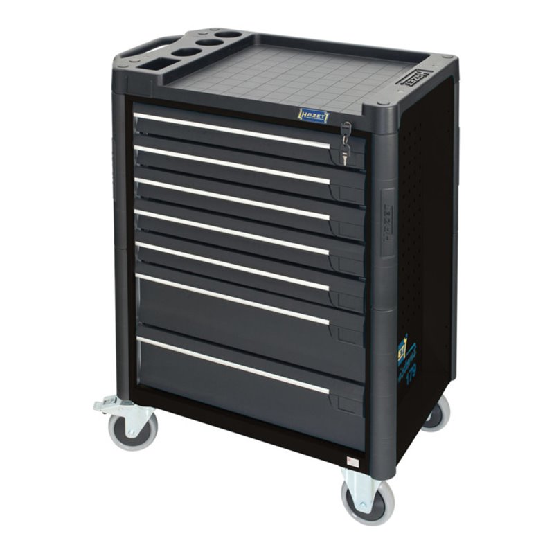 HAZET Werkstattwagen Assistent 179-7-RAL9005 Schubladen flach: 5 x 80 x 527 x 398 mm Schubladen hoch: 2 x 165 x 527 x 398 mm
