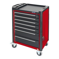 HAZET Werkstattwagen Assistent 179-7-RAL3020 Schubladen flach: 5 x 80 x 527 x 398 mm Schubladen hoch: 2 x 165 x 527 x 398 mm