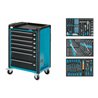 HAZET Werkstattwagen Assistent mit Sortiment 179-7/141 Schubladen flach: 5 x 80 x 527 x 398 mm Schubladen hoch: 2 x 165 x 527 x 