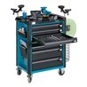 HAZET Werkstattwagen Assistent mit Sortiment 179-7/141 Schubladen flach: 5 x 80 x 527 x 398 mm Schubladen hoch: 2 x 165 x 527 x 