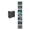 HAZET Werkstattwagen Assistent mit Sortiment 179XL-8-VW/243 Schubladen flach: 7 x 80 x 694 x 398 mm Schubladen hoch: 1 x 165 x 6