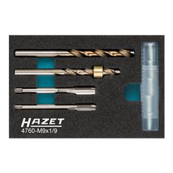 HAZET Glühkerzen-Reparatur Satz 4760-M9X1/9 Anzahl Werkzeuge: 9
