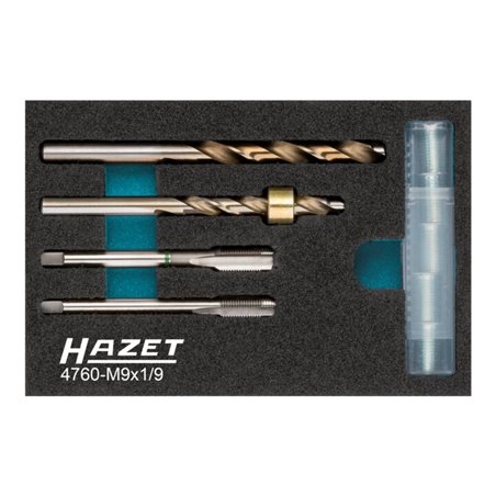 HAZET Glühkerzen-Reparatur Satz 4760-M9X1/9 Anzahl Werkzeuge: 9