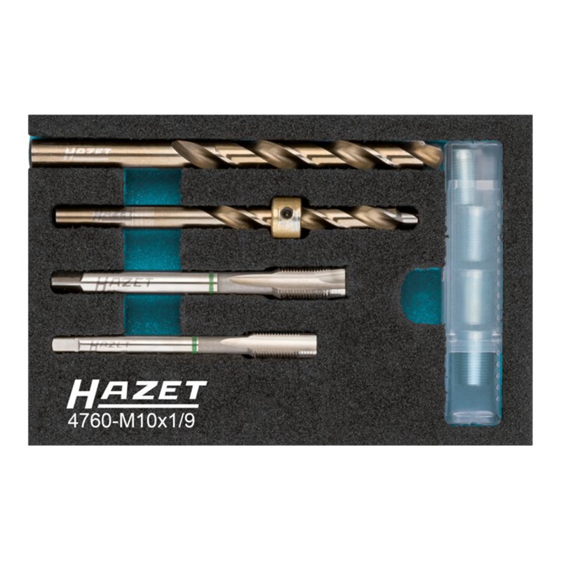 HAZET Glühkerzen-Reparatur Satz 4760-M10X1/9 Anzahl Werkzeuge: 9