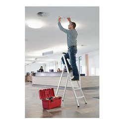 MUNK Aluminium-Stufenstehleiter ML einseitig begehbar