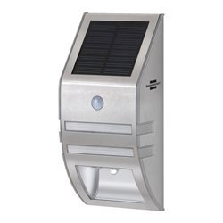 Brennenstuhl Solar LED-Wand- und Pfostenleuchte SOL WL 02007 IP44 2xLED 30lm Farbe Edelstahl