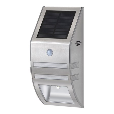 Brennenstuhl Solar LED-Wand- und Pfostenleuchte SOL WL 02007 IP44 2xLED 30lm Farbe Edelstahl