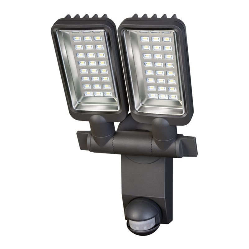 Brennenstuhl Sensor LED-Strahler Duo Premium City SV5405 PIR IP44 mit Infrarot-Bewegungsmelder 54x0,5W 2160lm Energieeffizienzkl