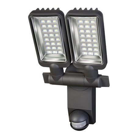 Brennenstuhl Sensor LED-Strahler Duo Premium City SV5405 PIR IP44 mit Infrarot-Bewegungsmelder 54x0,5W 2160lm Energieeffizienzkl