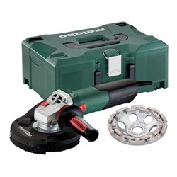 Metabo Winkelschleifer WE 15-125 HD Set GED + Diamanttopfscheibe Beton Classic + MetaLoc