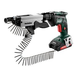 Metabo Akku-Schrauber SE 18 LTX 4000 + Schrauber-Magazin SM 5-55 Kunststoffkoffer 18V 2x2Ah Li-Ion + ASC 55
