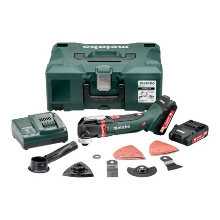 Metabo Akku-Multitool MT 18 LTX Compact MetaLoc + 2 x 18 V / 2 Ah Li-Ion + ASC 30-36 V