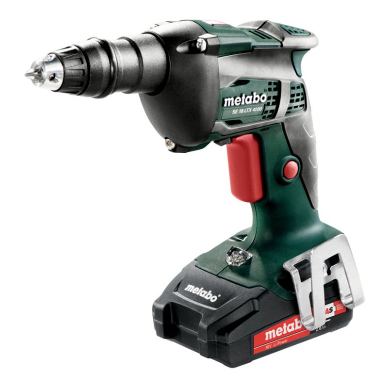 Metabo Akku-Trockenbauschrauber SE 18 LTX 4000 Kunststoffkoffer 18V 2x2Ah Li-Ion + ASC 55