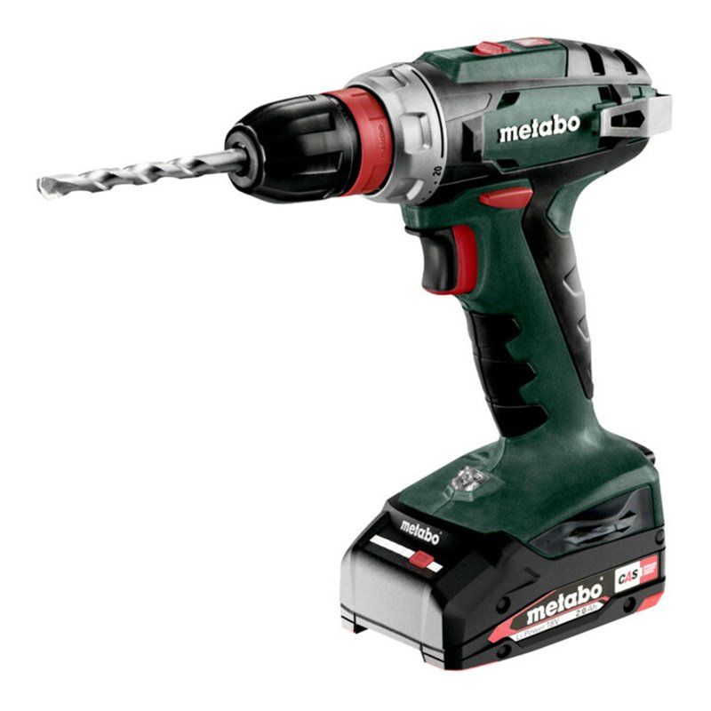Metabo Akku-Bohrschrauber BS 18 Quick metaBOX 145 18V 2x2Ah Li-Power + SC 30