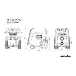 Metabo Allessauger ASR 35 H ACP mit elektromagnetischer Abrüttlung und Druckdifferenzmessung Karton