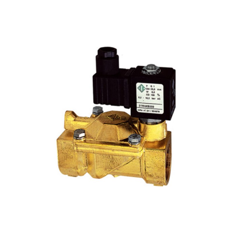 Riegler 2/2-MV,MS,NC,vorge.,24V DC,8W,NBR,G1,PN0,2-16bar