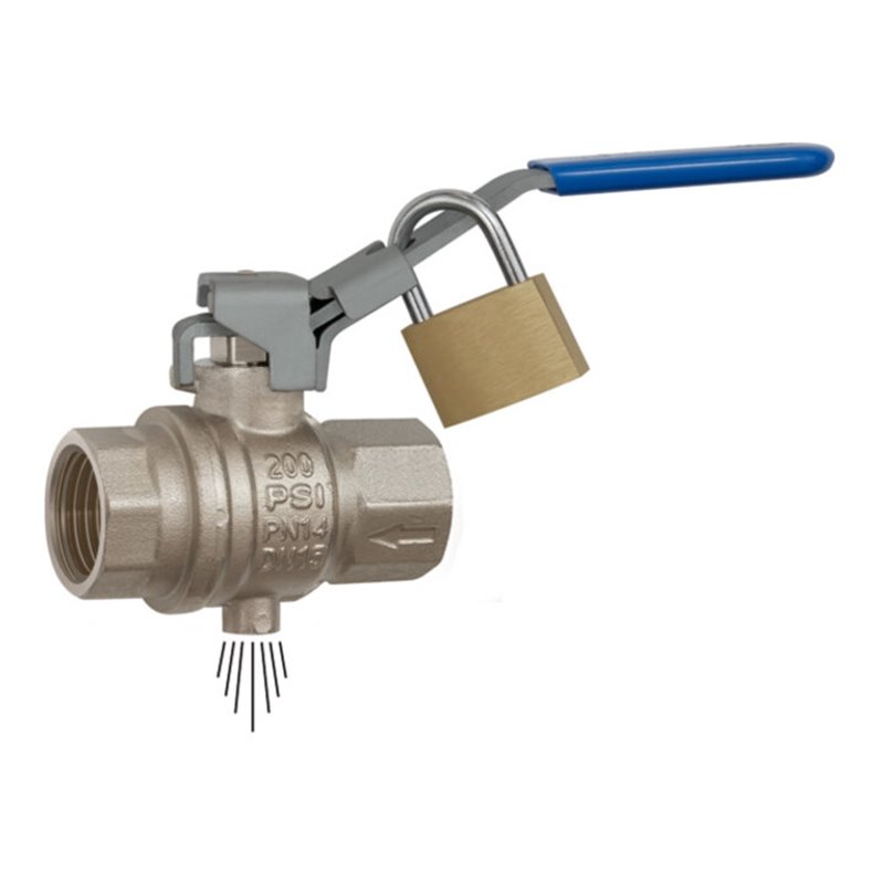 Riegler Sicherheitskuha, abschließbar, Entlüftung G 1/4, MS vern., Rp 2