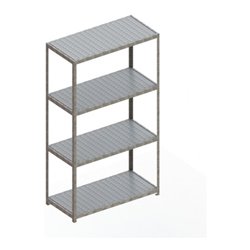 Meta Weitspannregal Speed Rack 2470 x 2500 x 400 mm verzinkt + 4 Fachebenen + Spanplatten