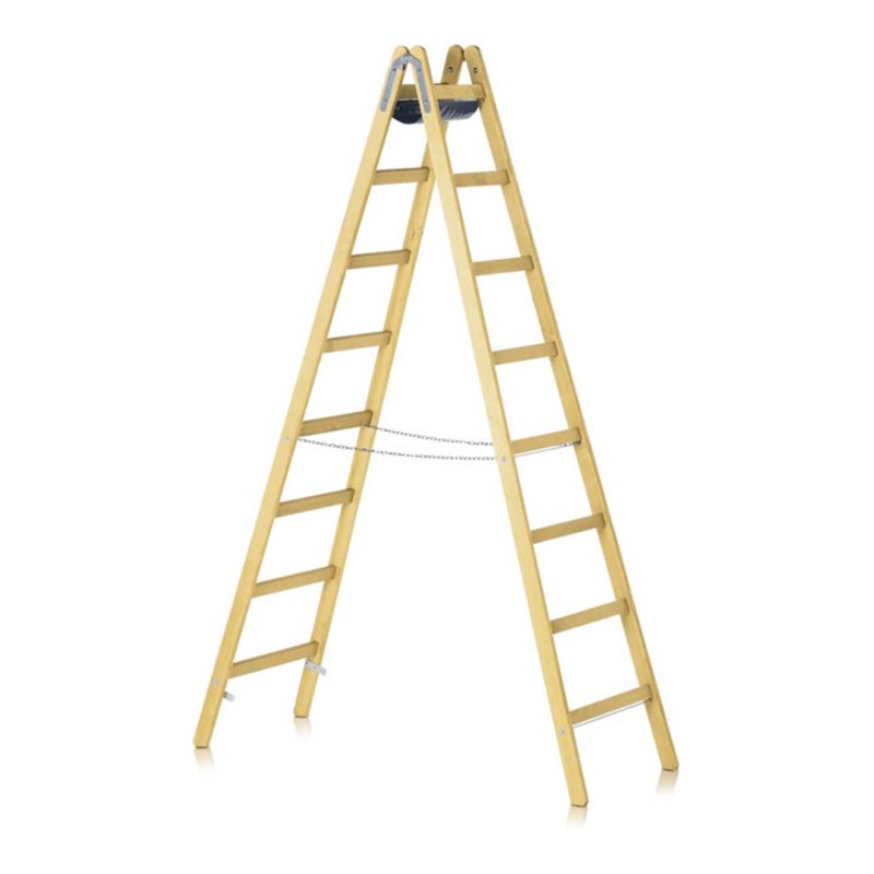 ZARGES Holz-Stehleiter, beids. 2x8 Sprossen