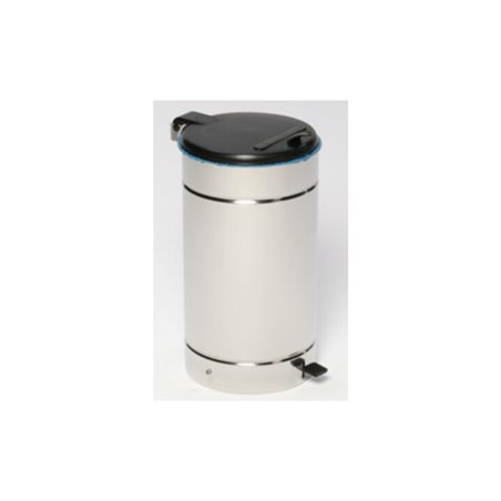 VAR Euro-Pedal Edelstahl poliert Kunststoffdeckel schwarz 60 l