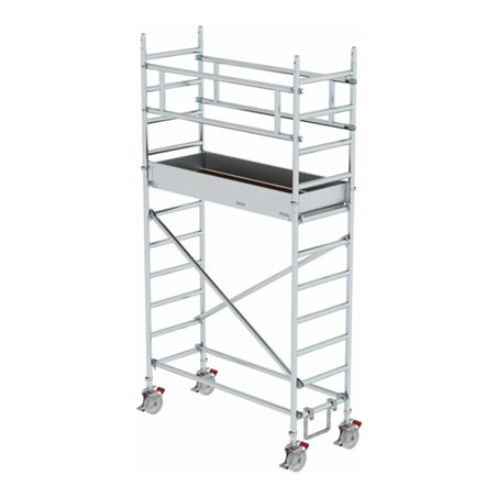 MUNK Alu-Rollgerüst mit Fahrbalken Plattform-Höhe 2,45 m Länge 1,80 m