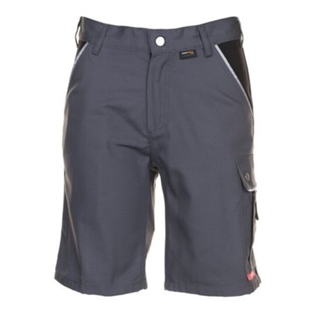Planam Shorts Canvas 320 grau/schwarz XXXL