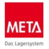 Meta Langgutregal System ATLAS ST einseitig 4 Ständer Enzianblau 2000 x 500 x 4050mm + 500 mm bis 150 mm